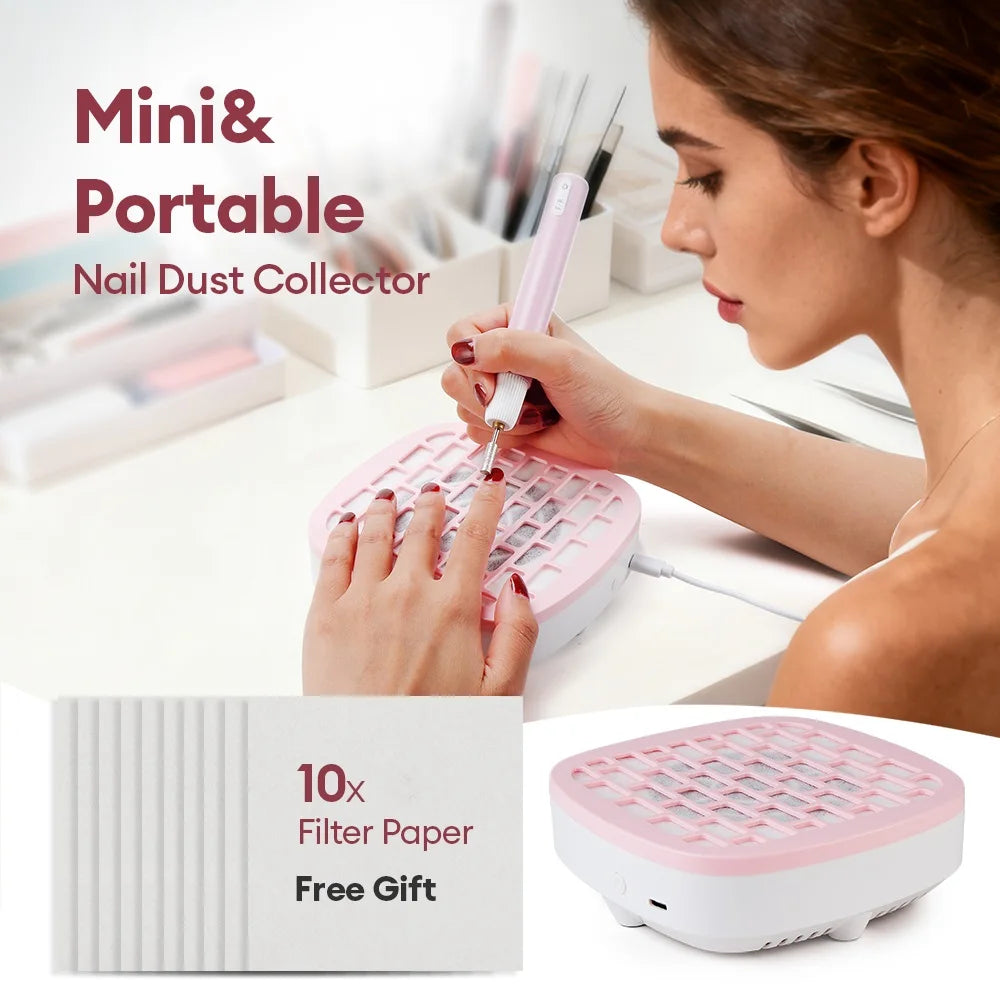 Portable USB Mini Nail Dust Collector Vacuum - 17