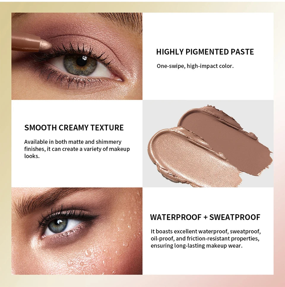Waterproof Cream Eyeshadow Stick for Long-Lasting Makeup - 9