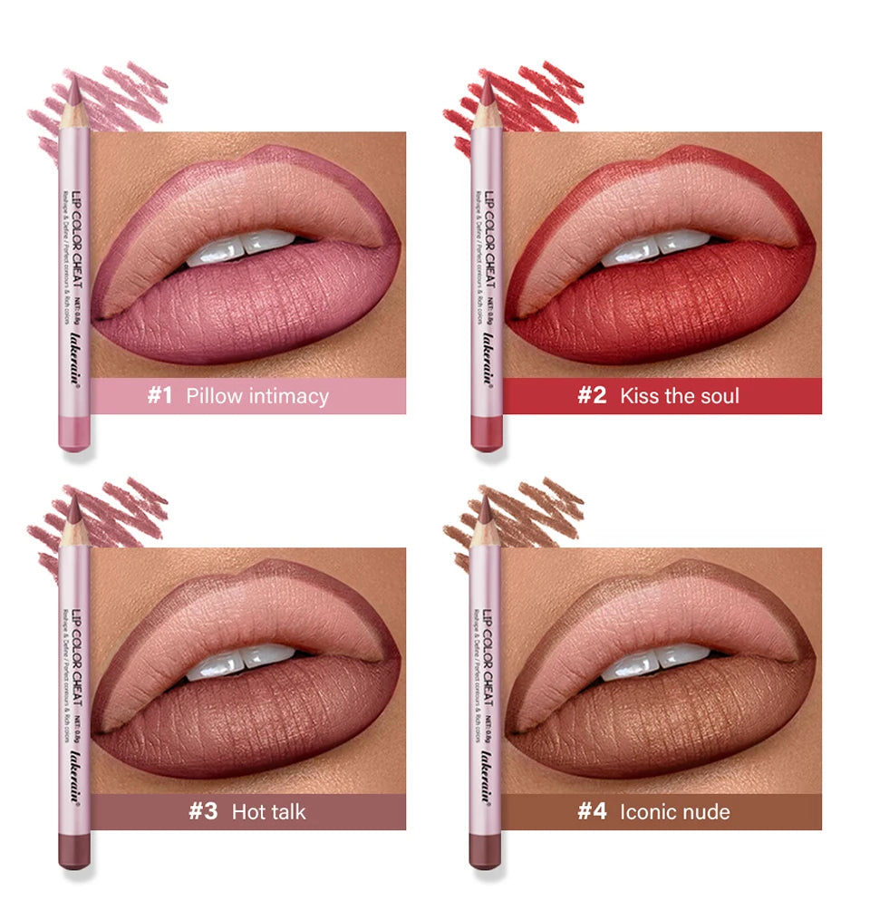 Long-Lasting Waterproof Matte Lip Liner Set - 13