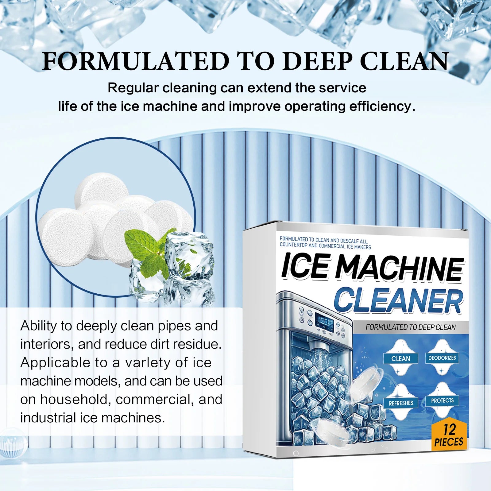 Ice Machine Descaler Tablets for Deep Cleaning - 7