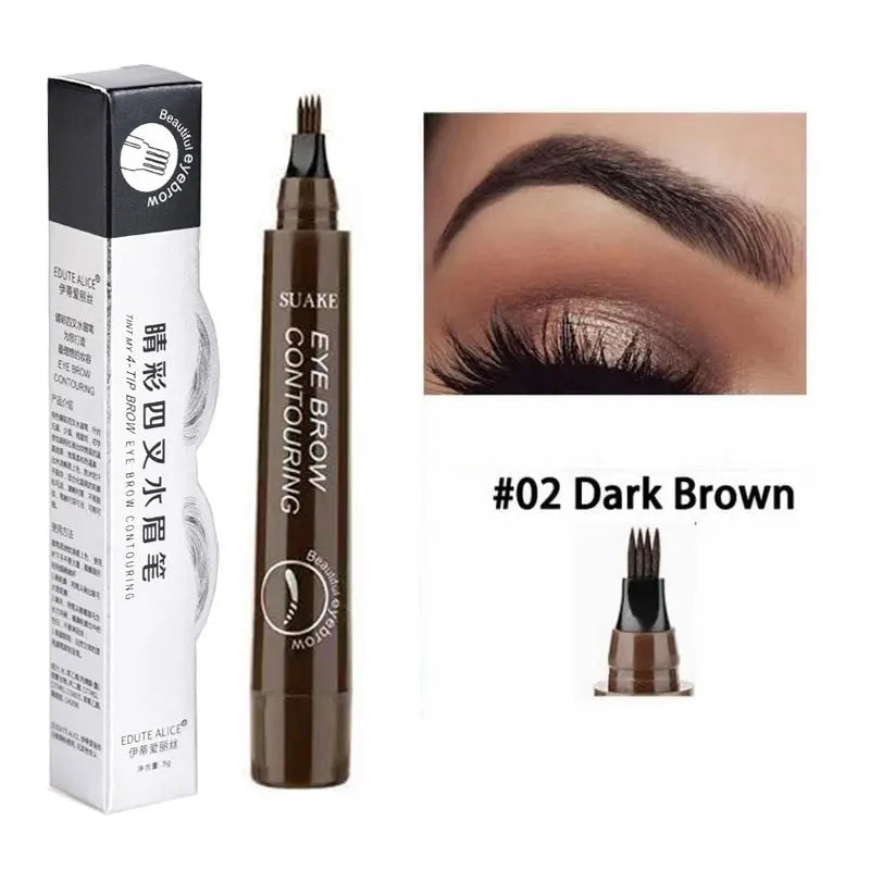 Waterproof 4-Tip Natural Microblading Eyebrow Pen - 18