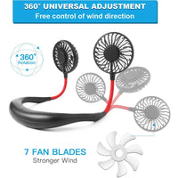 Portable Hands-Free Neck Fan for Cooling and Travel