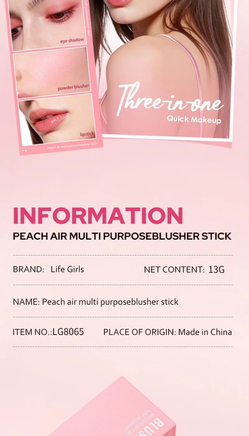 Multi-Purpose Cream Blush Stick for Radiant Cheeks - 18