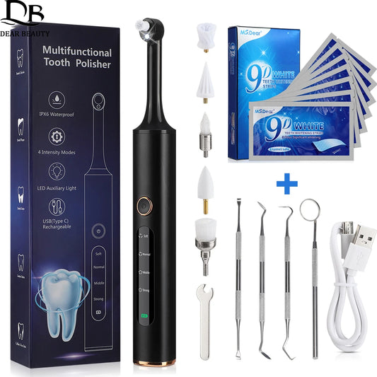 Electric Dental Plaque Remover and Teeth Polishing Kit