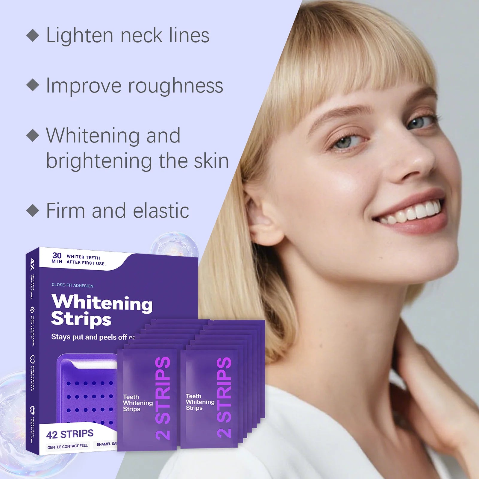 Purple Teeth Whitening Strips for Radiant Smile - 6