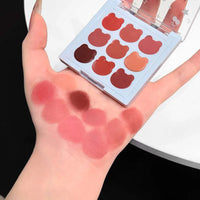9-Color Matte Lip Mud Makeup Palette