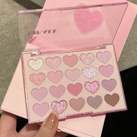 20-Color Heart-Shaped Eyeshadow Palette