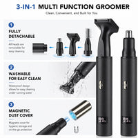 3-in-1 Electric Nose, Ear, and Facial Hair Grooming Trimmer