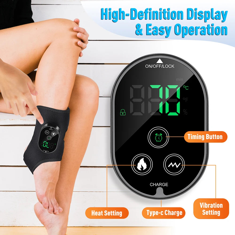 Portable Heated Vibration Leg and Foot Massager - 4