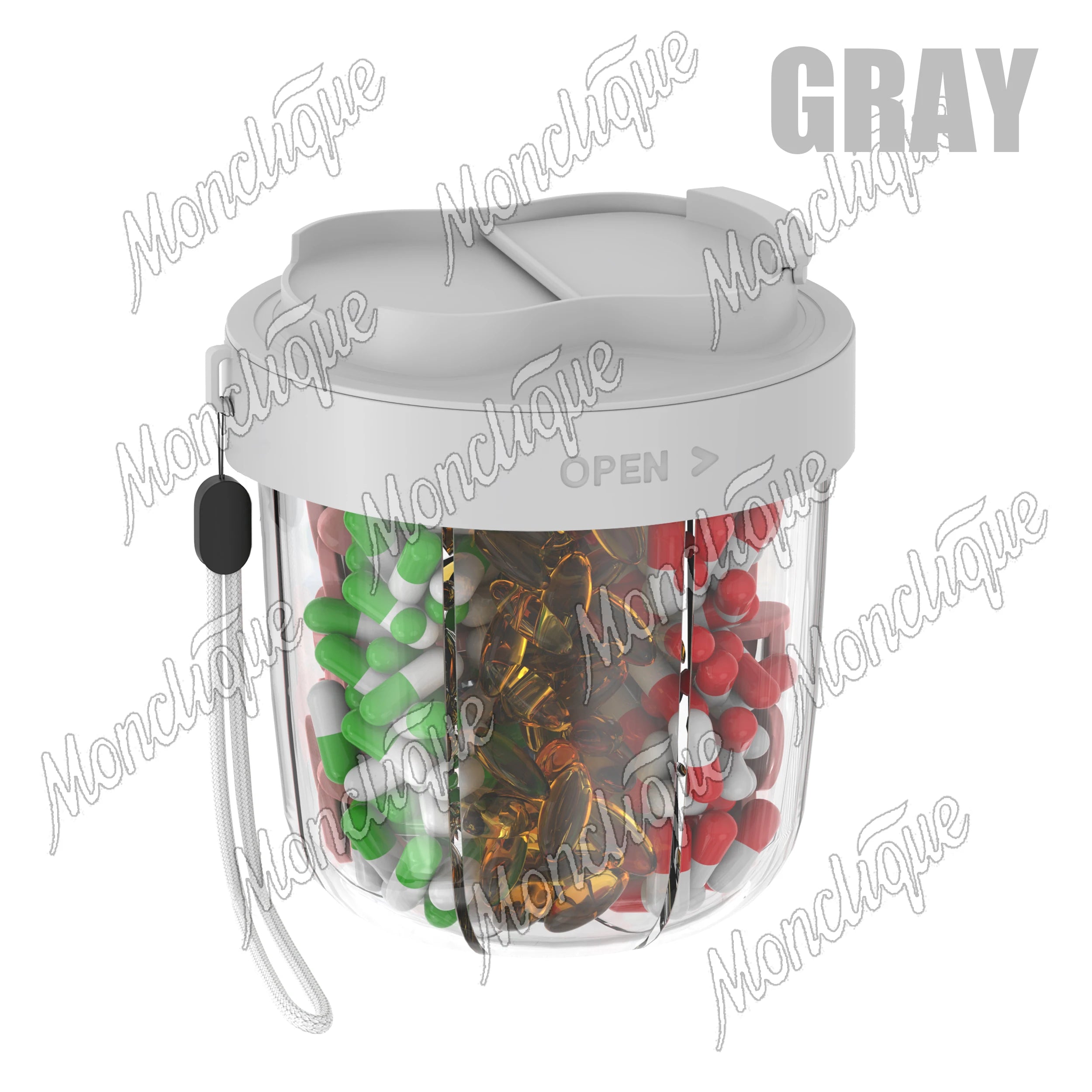 7-Day Portable Pill Organizer Cup for Vitamins and Supplements - 23