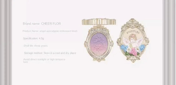 Angel Embossed Matte Powder Blush for Radiant Face - 9