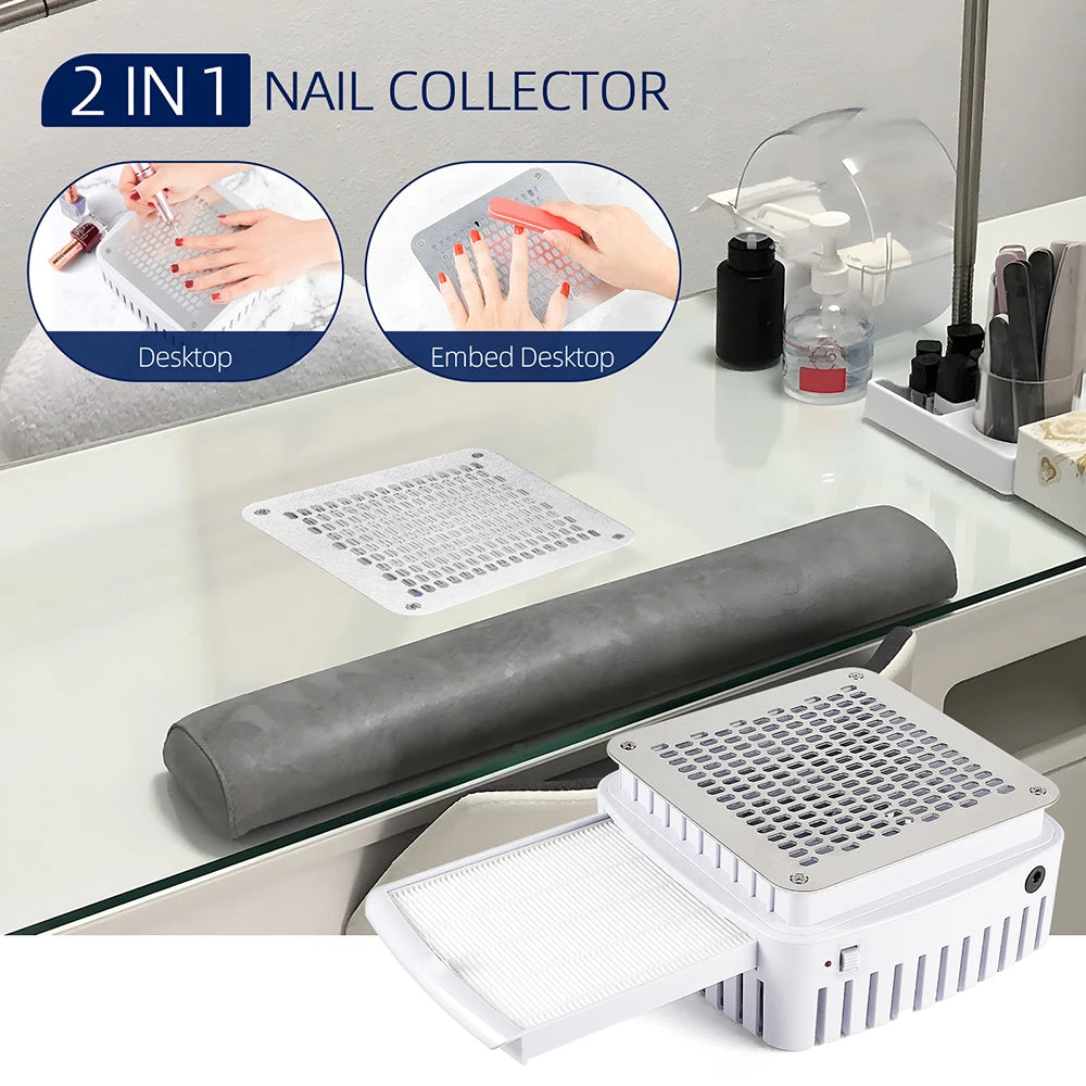 2-in-1 Powerful Nail Dust Collector and Manicure Vacuum - 1