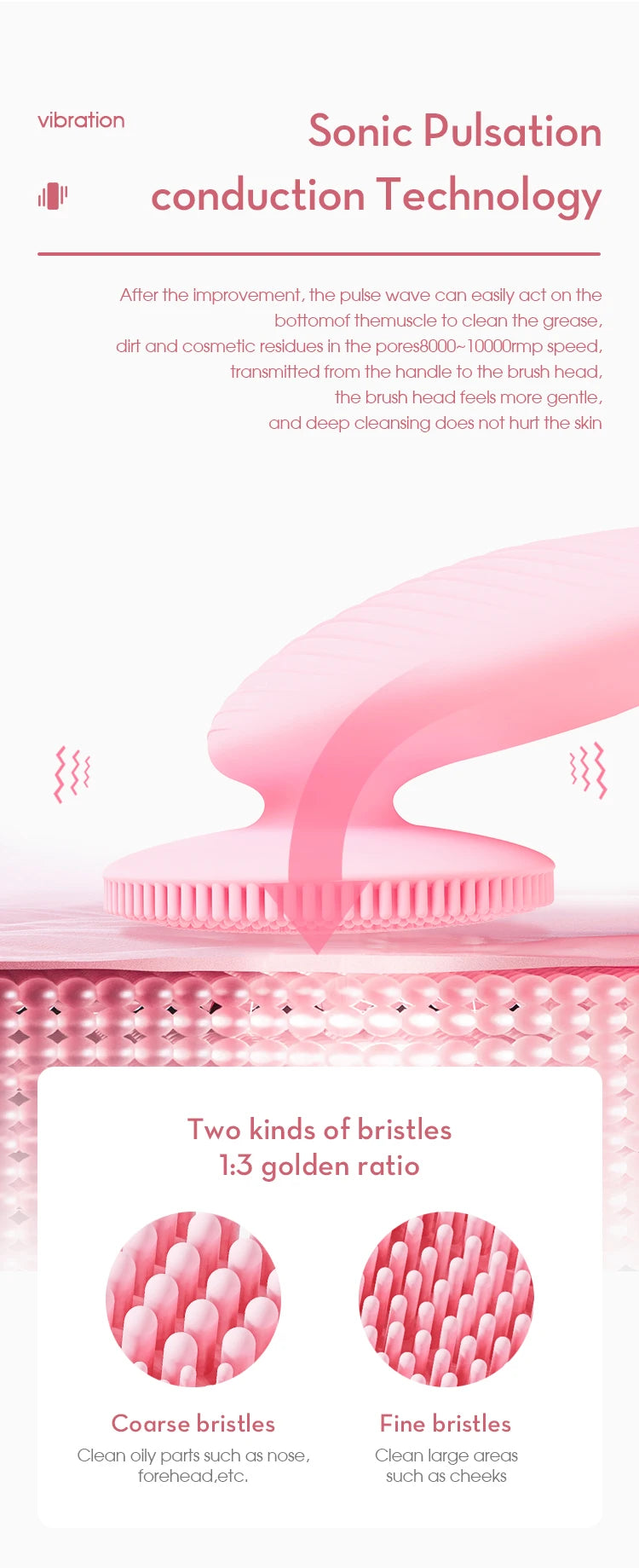 Electric Silicone Facial Cleansing Brush for Pore Cleaning - 11
