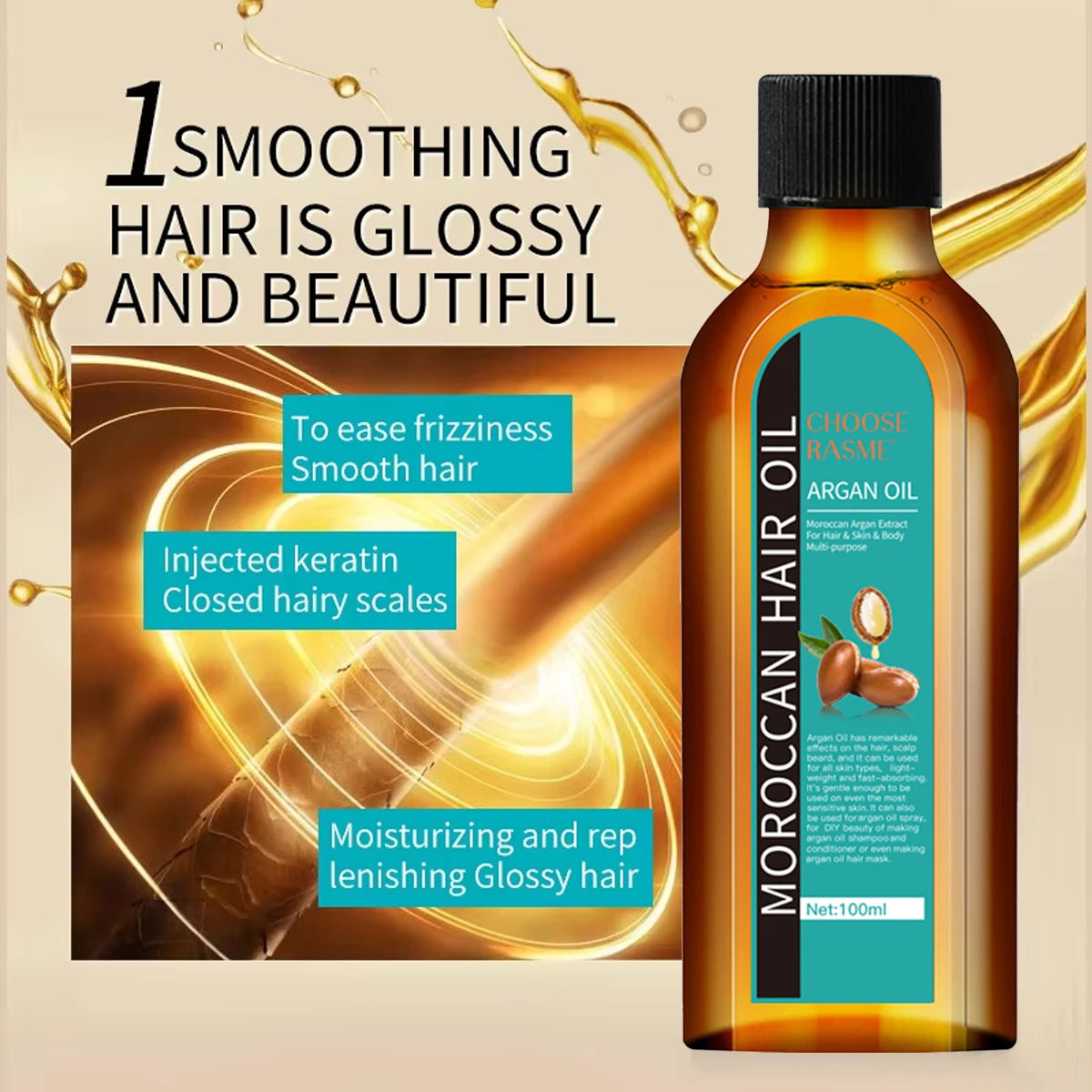 Moroccan Argan Oil for Hair Repair and Shine - 3