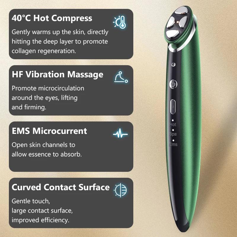 EMS Microcurrent Eye Massager for Wrinkles and Dark Circles - 16