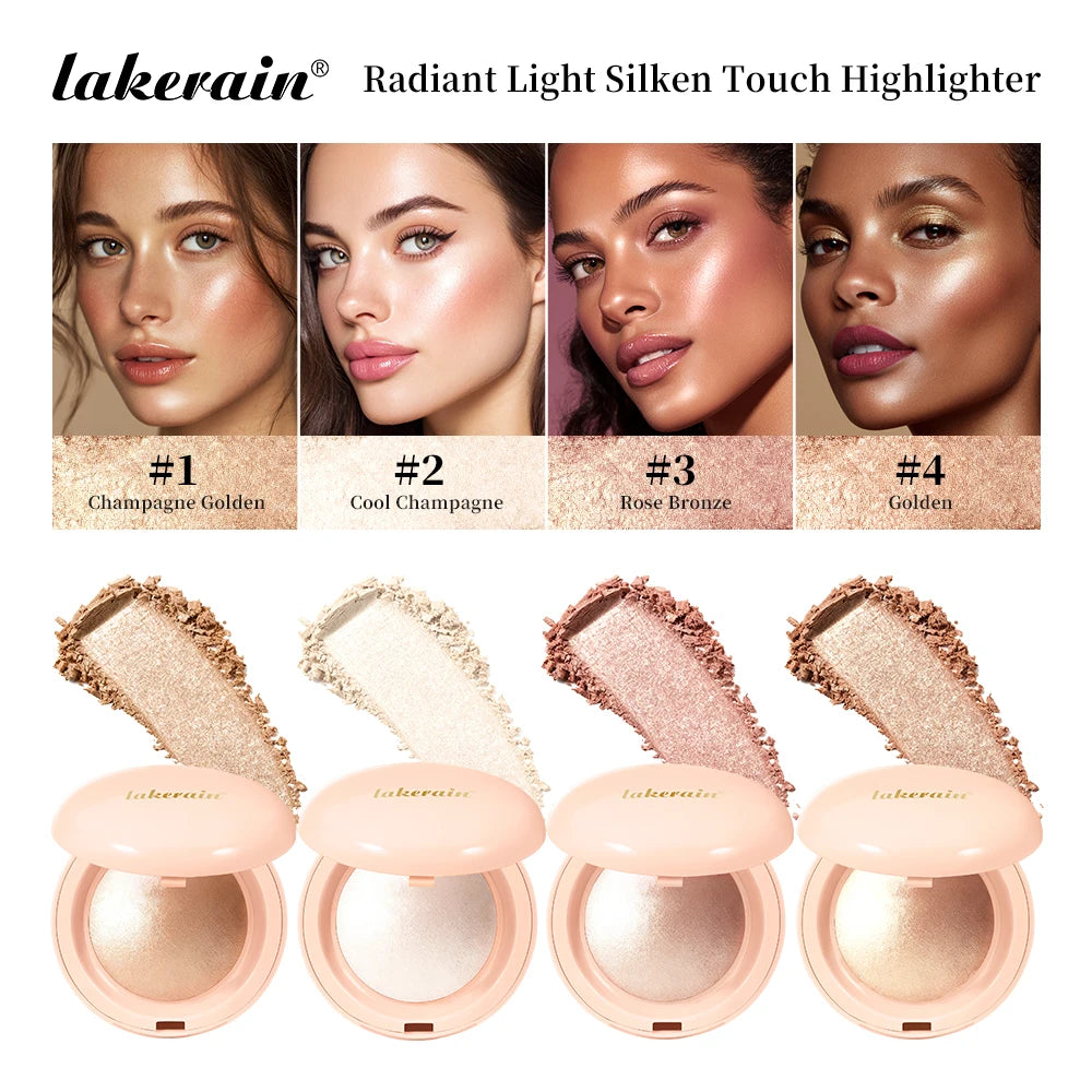 Silken Touch Baked Highlighter Powder for Radiant Glow