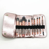10-Piece Diamond Studded Professional Makeup Brush Set