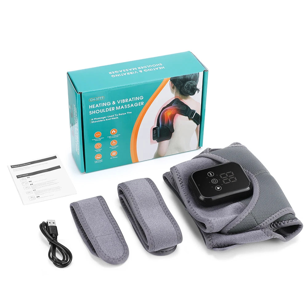 Heated Vibration Shoulder Massager for Pain Relief - 26