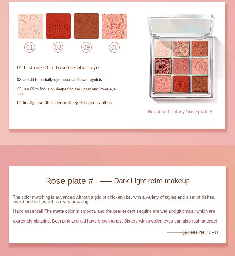 9-Color Waterproof Eyeshadow Palette for Professional Looks - 23