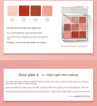 9-Color Waterproof Eyeshadow Palette for Professional Looks