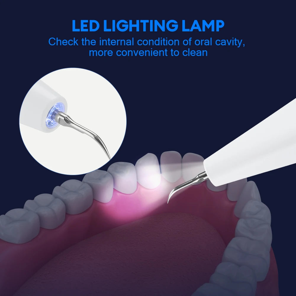 Electric Ultrasonic Teeth Cleaner for Plaque and Tartar Removal - 18
