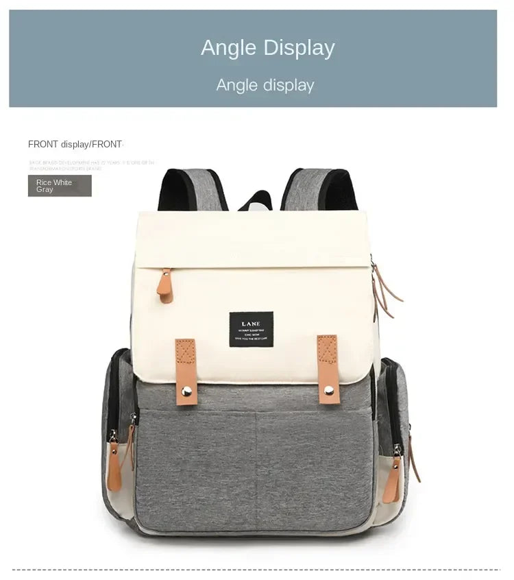Waterproof Large Capacity Diaper Bag Backpack for Parents - 40
