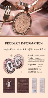Long-Lasting Embossed Matte Powder Blush