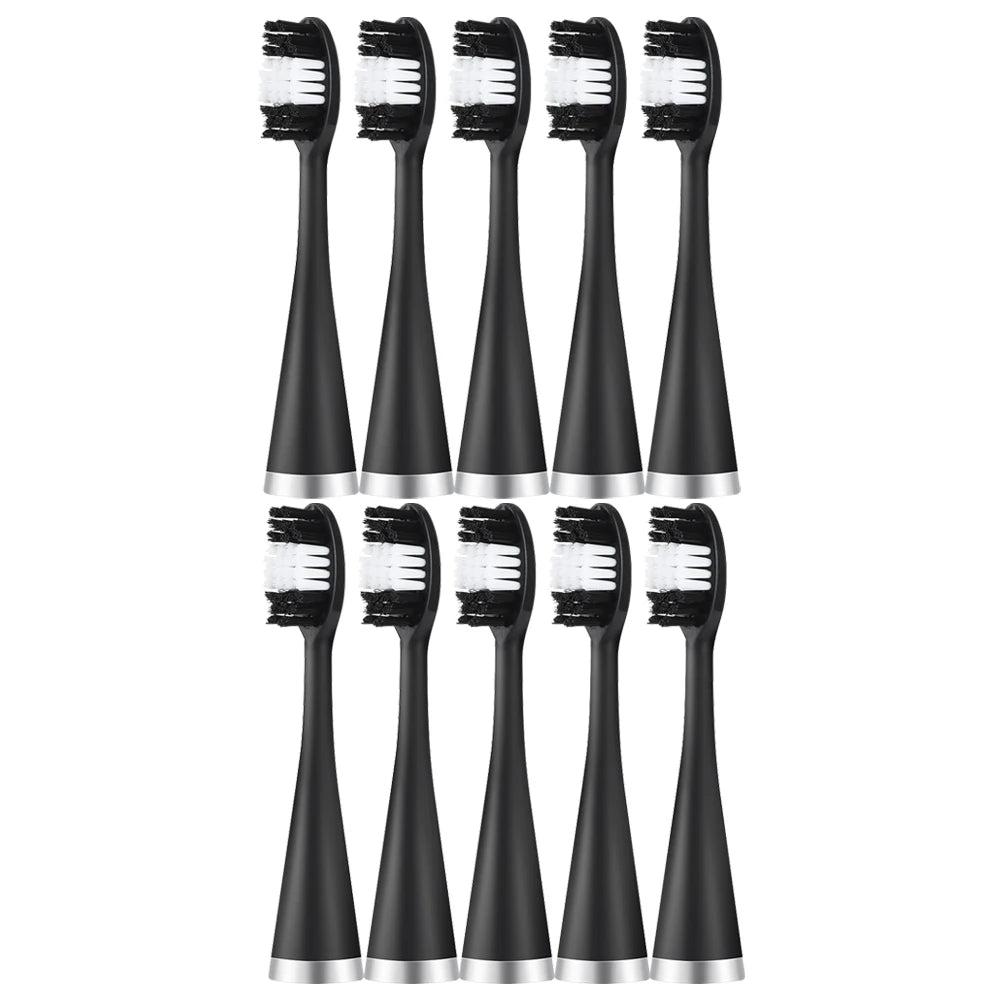 10-Pack Replacement Brush Heads for Ultrasonic Electric Toothbrushes - 8