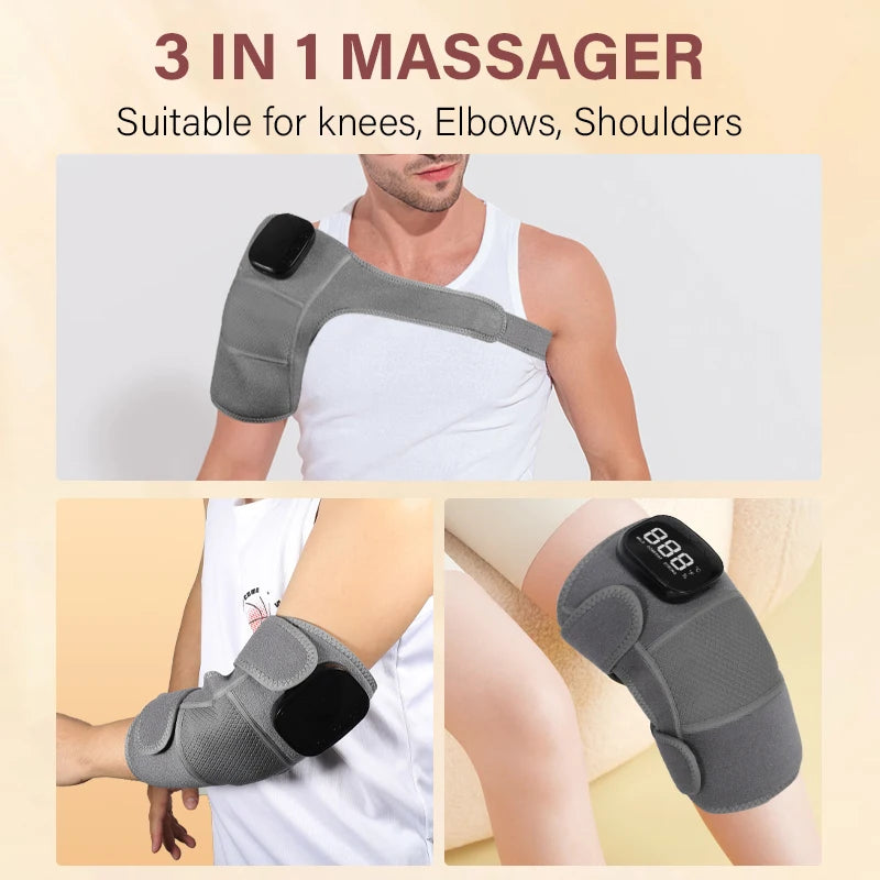 3-in-1 Cordless Vibration Knee Massager for Joint Pain Relief - 9