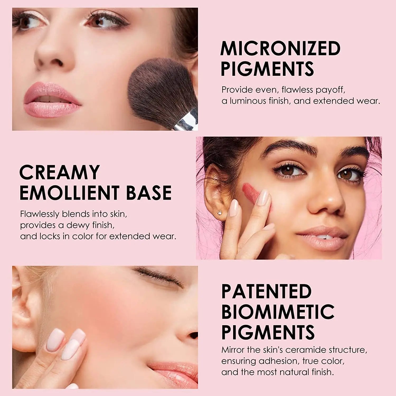 Multi-Color Mineral Face Blush Palette - 4