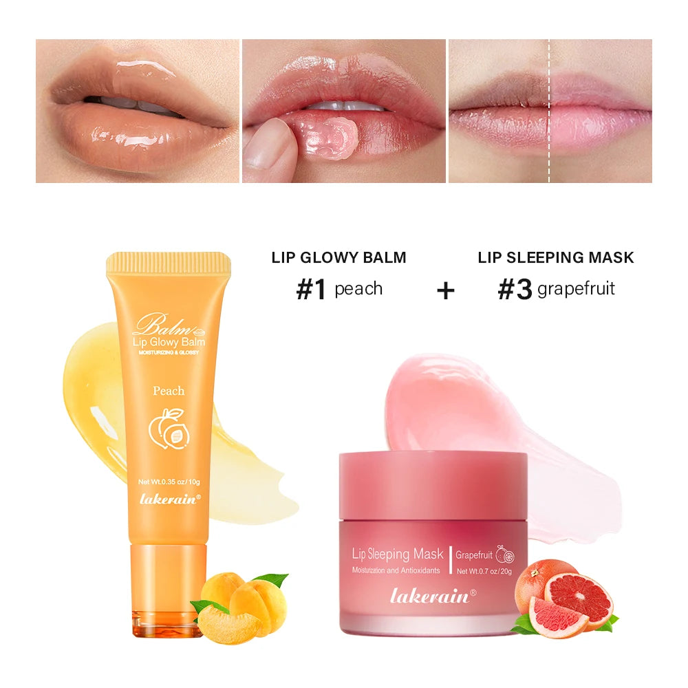 Moisturizing Lip Balm and Sleeping Mask Set for Hydrated Lips - 34