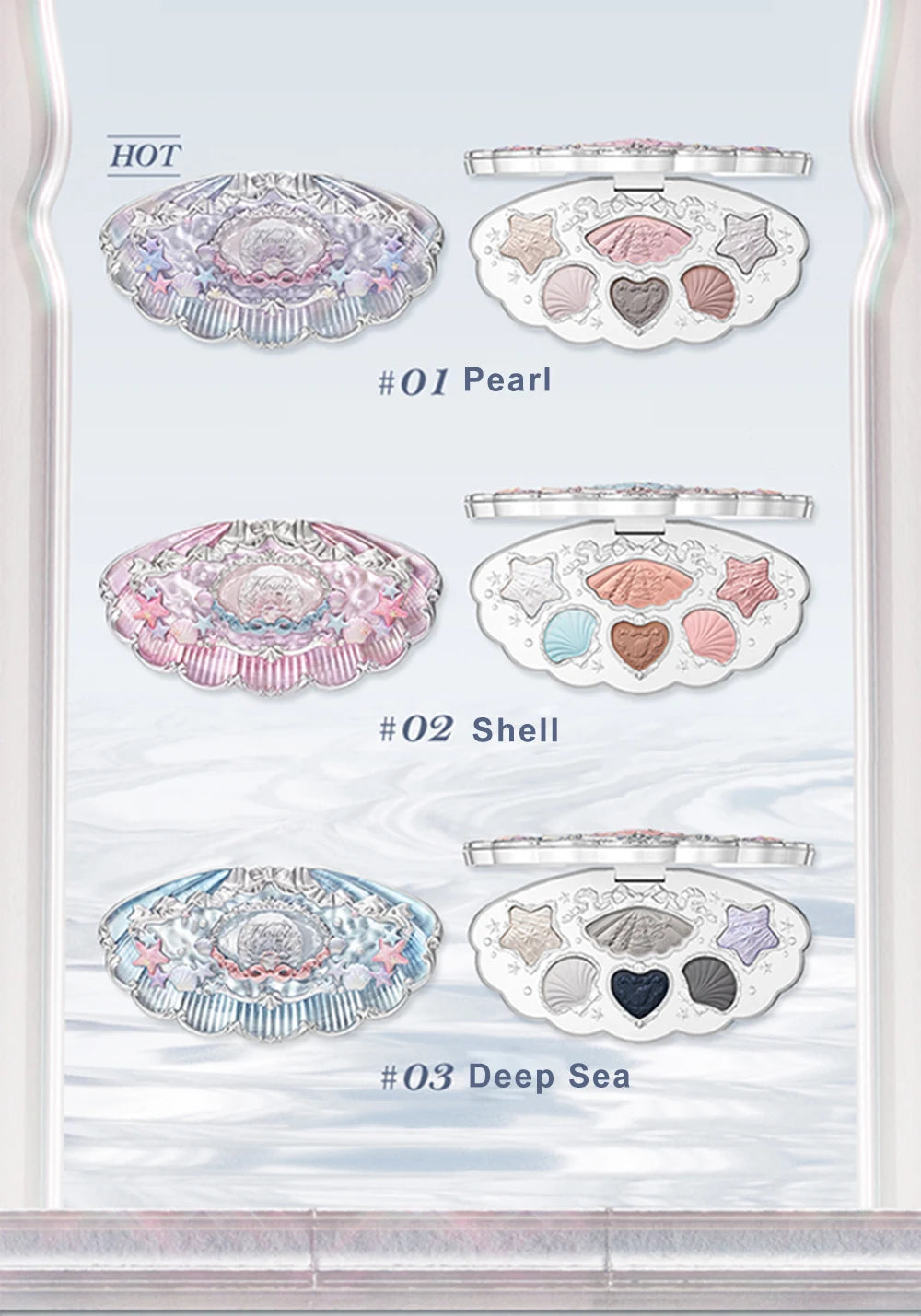 6-Color Ocean Theme Eyeshadow Palette - 14