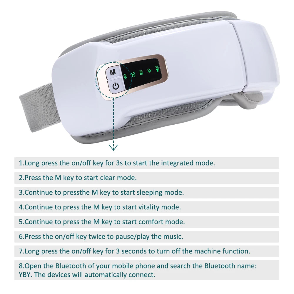 Smart Heated Eye Massager for Fatigue Relief - 9
