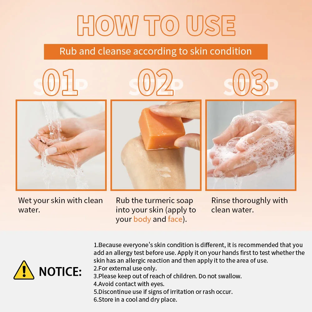 Brightening Turmeric Soap Bar for Face and Body - 5