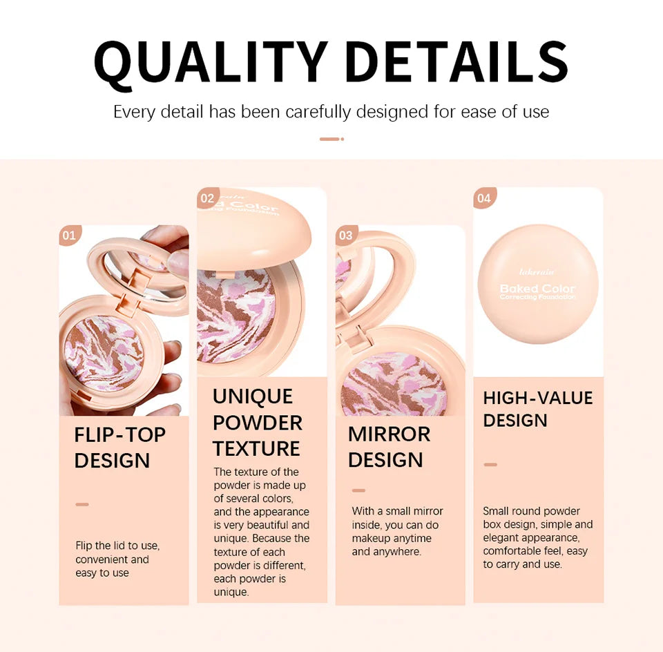 Baked Color Correcting Face Powder Foundation - 10