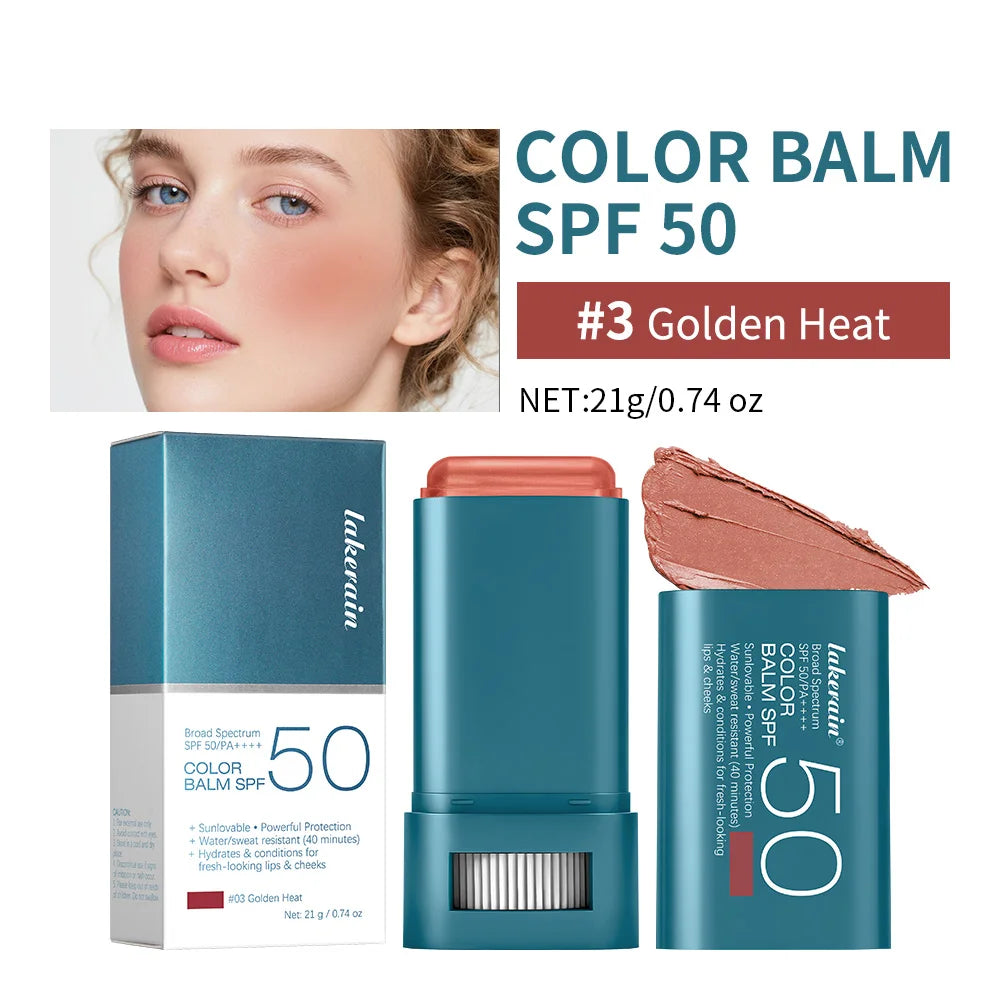 SPF 50 Hydrating Tinted Blush Balm Stick - 23