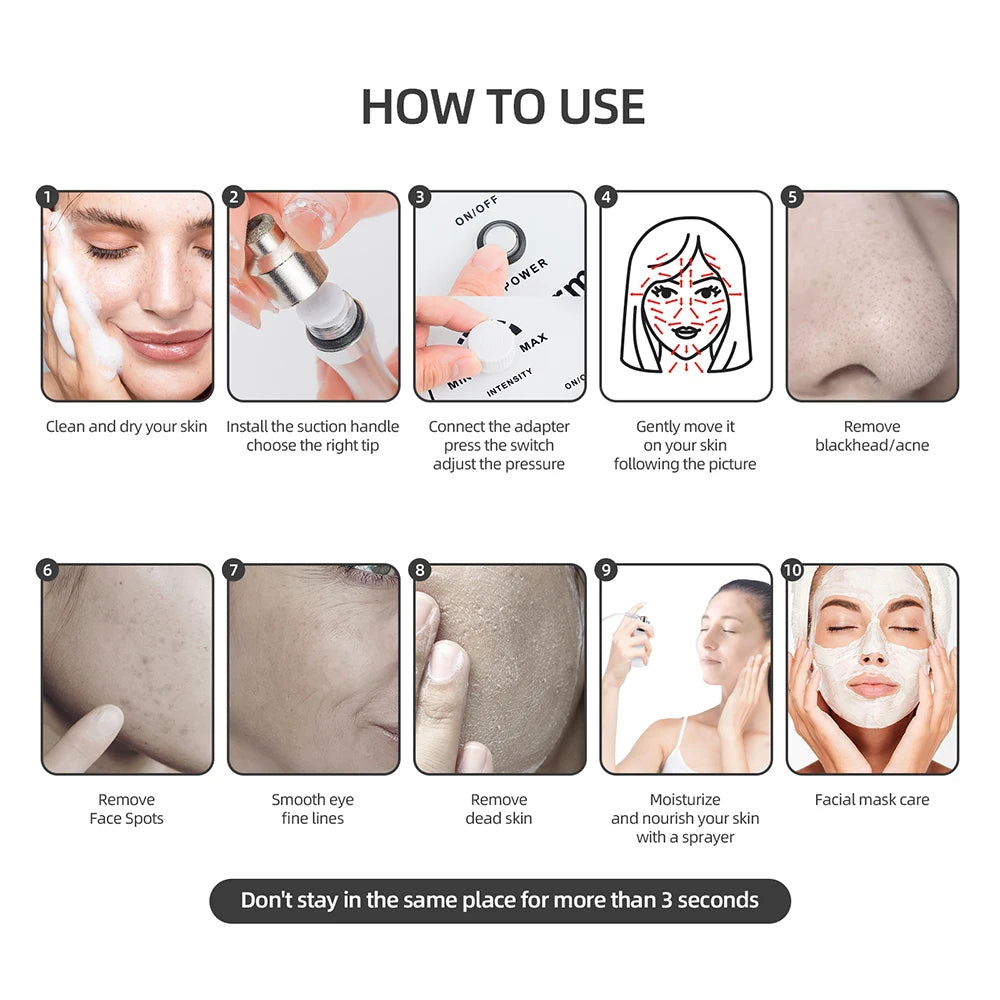 3-in-1 Professional Diamond Microdermabrasion Facial Machine - 14