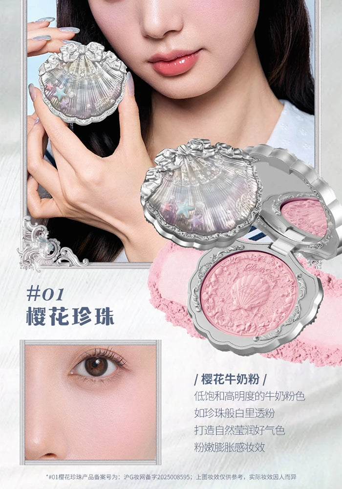 Silk Satin Powder Blush in Seashell Compact - 15