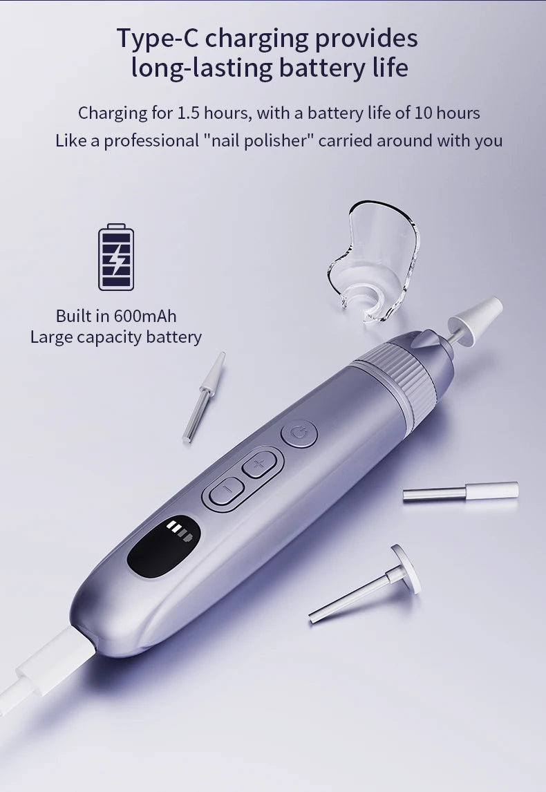 Electric Cordless Manicure and Pedicure Nail Drill Set - 18