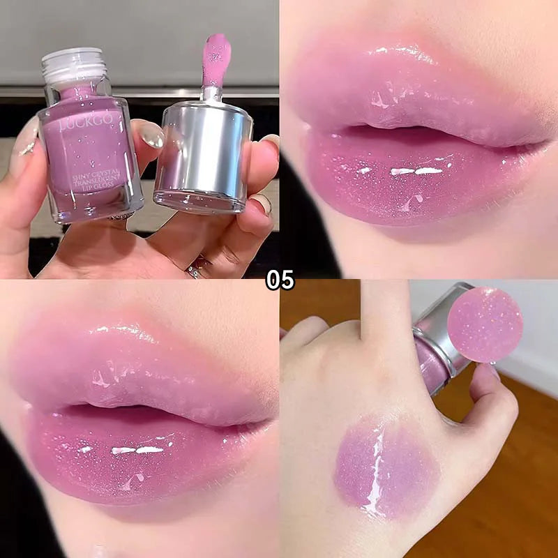 Hydrating Crystal Mirror Lip Gloss for Long-Lasting Shine - 19