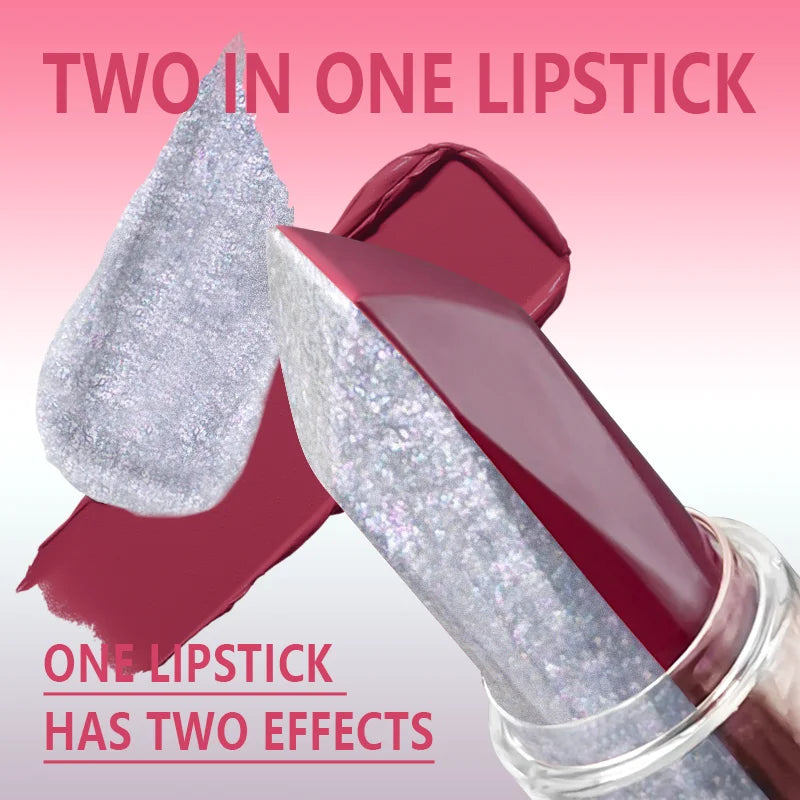 Two-Tone Glitter Matte Lipstick for Bold Lips - 5