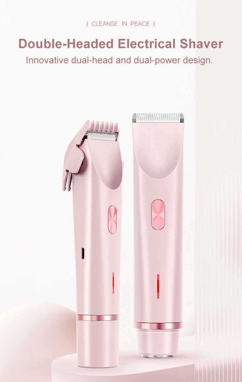 2-in-1 Waterproof Electric Hair Trimmer for Face and Body - 7