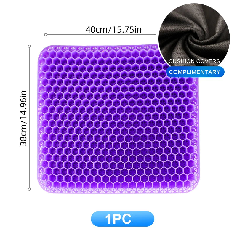 Breathable Honeycomb Gel Seat Cushion for Pain Relief - 17