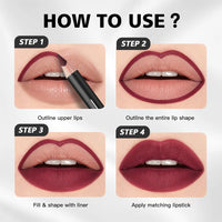 12-Piece Waterproof Long-Lasting Lip Liner Pencil Set