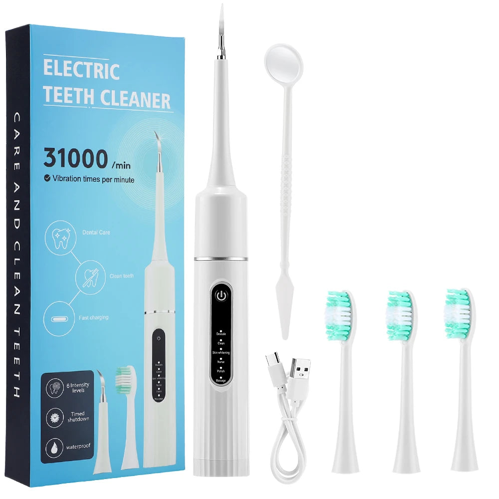 Electric Sonic Plaque and Tartar Remover Tool - 21
