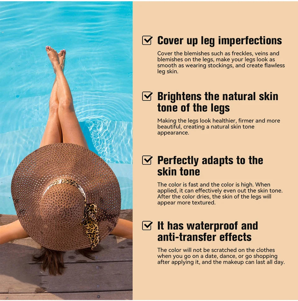 Waterproof Leg Makeup Foundation for Flawless Skin - 8