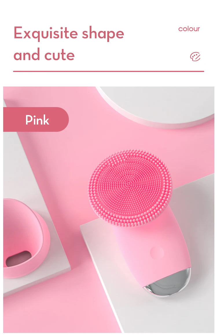 Electric Silicone Facial Cleansing Brush for Pore Cleaning - 16