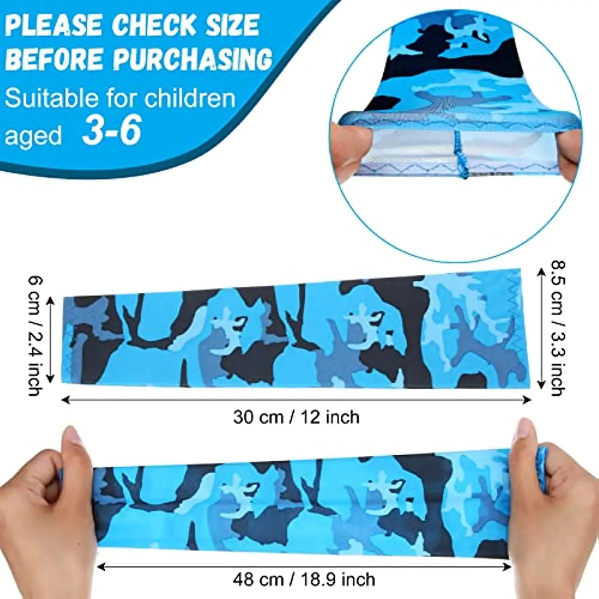 Kids UV Sun Protection Cooling Arm Sleeves - 2