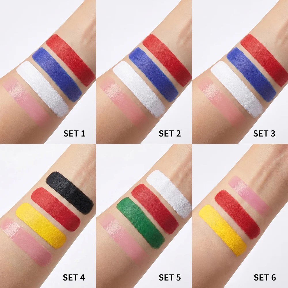 Waterproof Face Paint and Lip Balm Kit for Game Day - 6