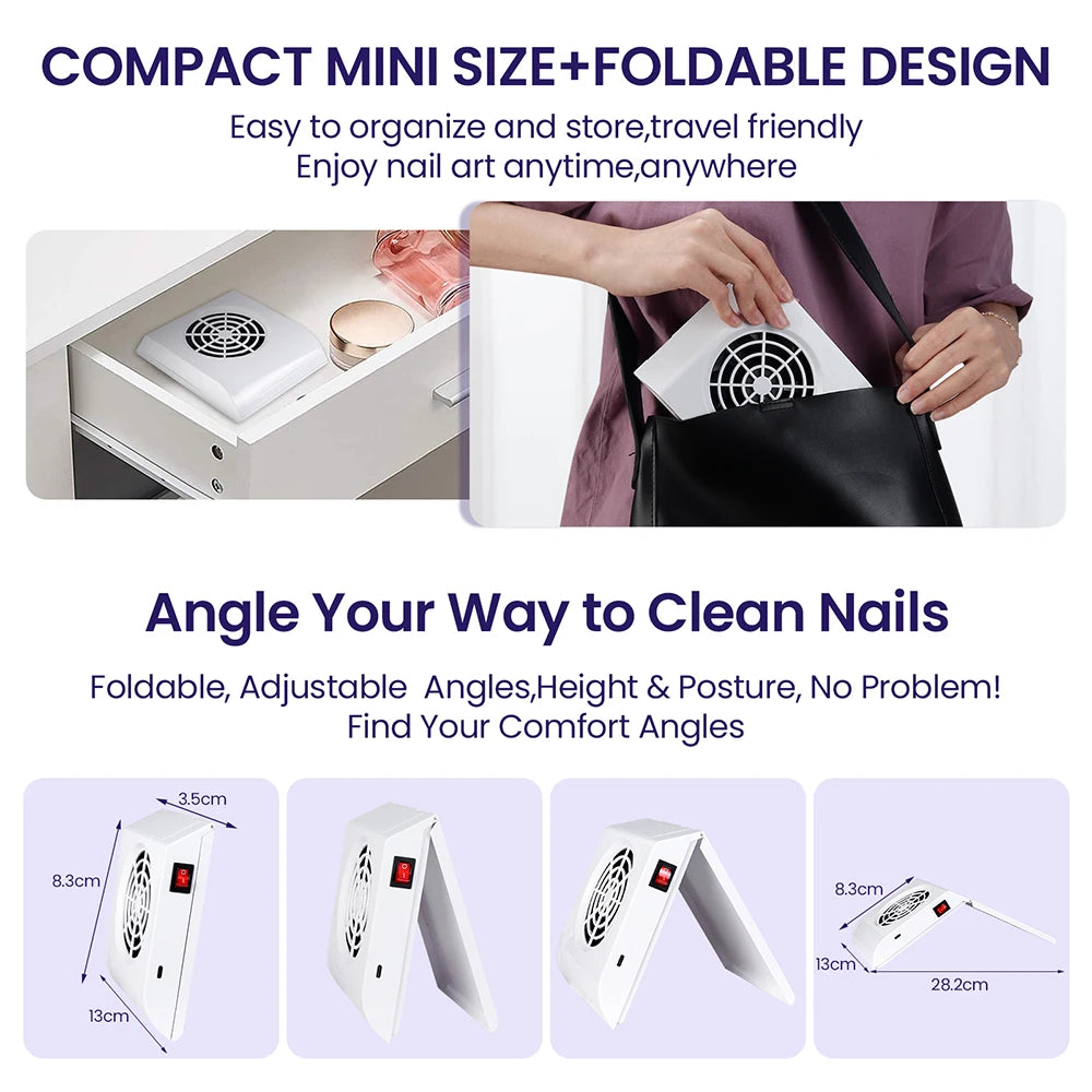 Foldable Portable Nail Dust Collector Vacuum - 2